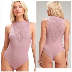 Free People  baby pink bodysuit